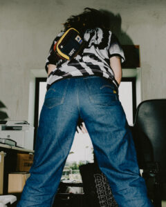Drift x Killat Collective New Moon on the back, women wearing jeans